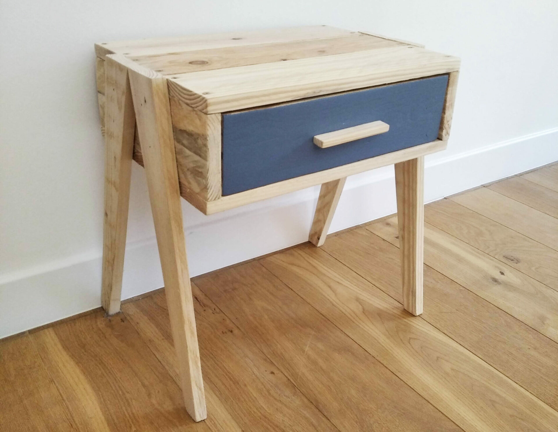 Table chevet bois revalorisé SLB Design Vannes Morbihan